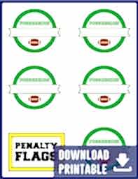 Penalty Flag Printable labels